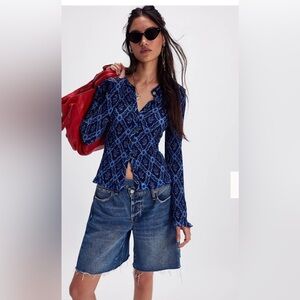 Free People Eclipse Cardi Blouse NWOT Small